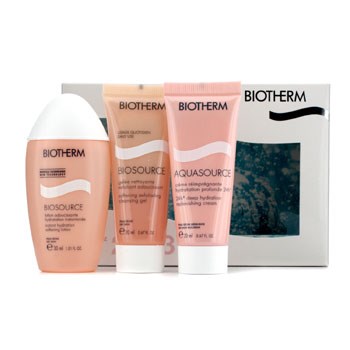 Biotherm Aqua Trio (Dry Skin): Aquqsource Replenishing Cream 20ml + 3pcs - Picture 1 of 1
