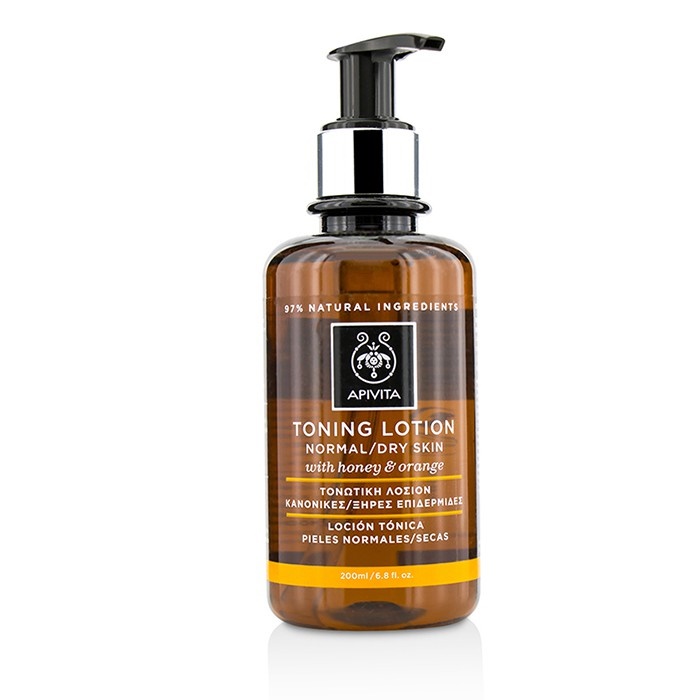 apivita toning lotion with honey and orange - for normal or dry