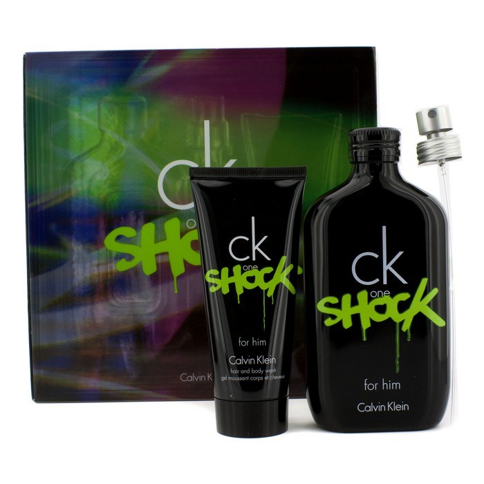 Calvin Klein CK One Shock For Him Coffret: EDT Spray 200ml/6.7oz + Hair ...