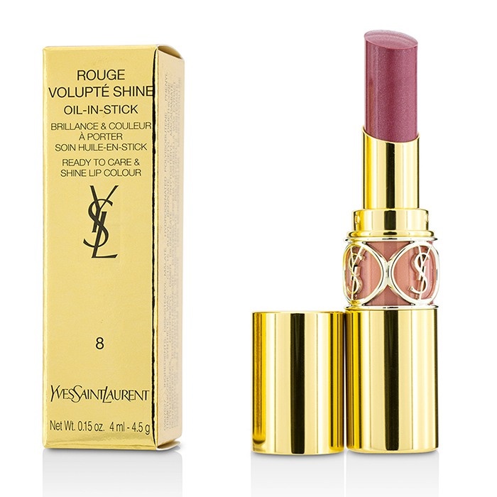 Rouge Volupte Shine - # 8 Pink In Confidence/ Pink Blouson - Yves Saint