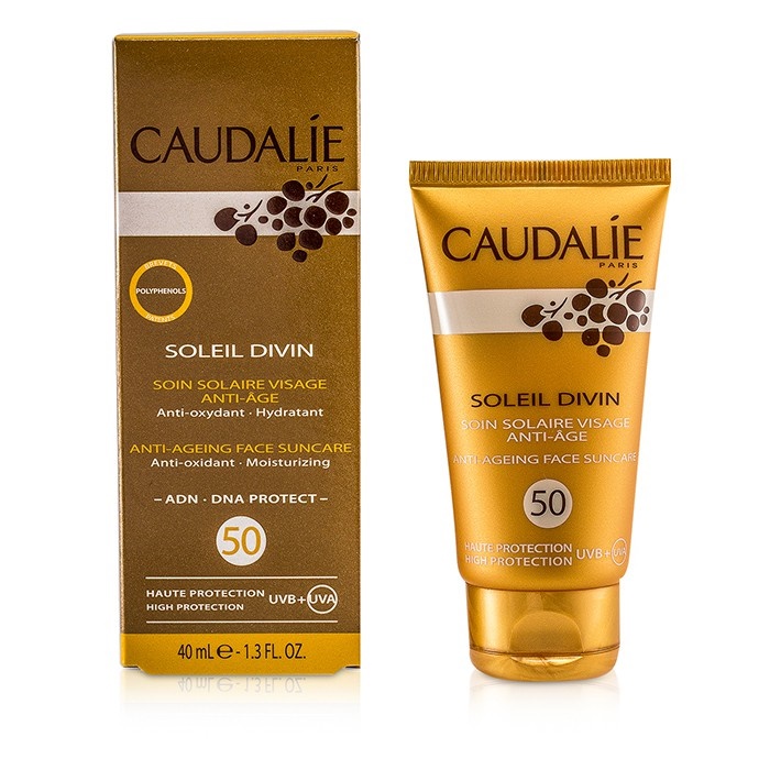 Caudalie Soleil Divin Anti-Ageing Face Suncare SPF 50 High Protection ...