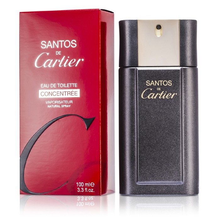 Cartier Santos EDT Concentree Spray 100ml Men's Perfume 3432240003645 ...