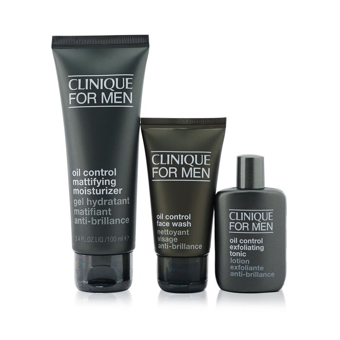 Clinique Great Skin For Men Oil Control 3-Pieces Set : Face Wash 50ml ...